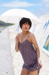 cleavage dress dress_lift ocean sayaka umbrella rating:Safe score:1 user:nil!