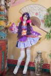 akilive!! boots cosplay itsuki_akira kimono love_live!_school_idol_project pleated_skirt purple_hair skirt thighhighs toujou_nozomi twintails white_legwear zettai_ryouiki rating:Safe score:2 user:nil!