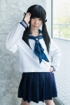 azumi_(iii) blouse cosplay hairbows original pleated_skirt sailor_uniform scarf school_uniform skirt twintails rating:Safe score:0 user:pixymisa