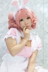 animal_ears apron bunny_ears cosplay haru_(iii) inu_boku_secret_service maid maid_uniform pink_eyes pink_hair princess_curls roromiya_karuta rating:Safe score:0 user:pixymisa