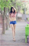 blouse choi_ji-hyang denim midriff shorts rating:Safe score:1 user:nil!