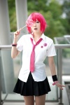 ahoge blouse cosplay ibara original pleated_skirt red_hair school_uniform skirt tie rating:Safe score:0 user:nil!