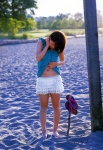 beach blouse kamei_eri maple midriff miniskirt shirt_lift skirt rating:Safe score:0 user:nil!