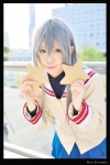 clannad cookies cosplay ibuki_fuuko kousaka_yun pleated_skirt sailor_uniform school_uniform silver_hair skirt turtleneck rating:Safe score:0 user:nil!