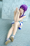 aquarion_evol cosplay croptop hairbow pantyhose pleated_skirt purple_hair sailor_uniform school_uniform skirt suzushiro_mikono uri rating:Safe score:2 user:nil!