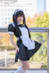 apron bowtie cosplay headband kneesocks k-on! maid maid_uniform nakano_azusa twintails yurakonnbu rating:Safe score:0 user:pixymisa