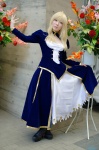 blonde_hair boots cosplay dress dress_lift fate/series fate/stay_night jacket maropapi saber rating:Safe score:0 user:nil!