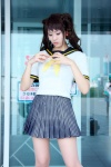 cosplay kujikawa_rise megami_tensei miniskirt persona persona_4 pleated_skirt sailor_uniform school_uniform shuri skirt twintails rating:Safe score:0 user:Log