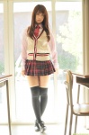 blouse dgc_0955 maaya pleated_skirt school_uniform skirt sweater_vest thighhighs tie zettai_ryouiki rating:Safe score:2 user:nil!
