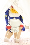 apron bed chains chocoball cosplay garter_belt kara_no_naka_no_kotori lease maid maid_uniform thighhighs white_legwear zettai_ryouiki rating:Safe score:1 user:nil!