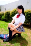 blouse bookbag kneesocks kurokawa_yui pleated_skirt school_uniform skirt rating:Safe score:1 user:nil!