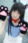 akiyama_mio animal_ears blouse bowtie cat_ears catgirl cat_paws cosplay k-on! skirt tail yuushi rating:Safe score:0 user:pixymisa