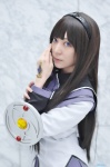 akemi_homura blouse cosplay hairband isshiki_yuima miniskirt puella_magi_madoka_magica skirt rating:Safe score:0 user:nil!