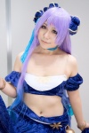 aspacia choker cosplay desert_kingdom hairbows kureha_marie midriff purple_hair skirt tubetop twintails rating:Safe score:0 user:pixymisa