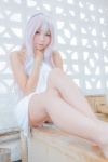 barefoot bathroom bathtub cosplay guguru hairband towel white_hair yunohana_yuuna yuragisou_no_guguru-san yuragisou_no_yuuna-san rating:Safe score:0 user:nil!