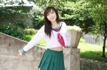 aka_futomomo_plus_ao_futomomo cosplay higurashi_kagome inuyasha pleated_skirt sailor_uniform school_uniform skirt usa_hinako rating:Safe score:0 user:nil!