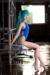 blue_hair cosplay hatsune_miku necoco one-piece_swimsuit swimsuit twintails vocaloid void_necoco rating:Safe score:2 user:nil!
