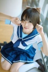 cosplay hairbow kipi kneesocks love_plus pleated_skirt sailor_uniform school_uniform skirt takane_manaka rating:Safe score:2 user:nil!