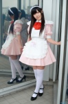 apron cosplay dress hairband minatsuki_naru original thighhighs waitress waitress_uniform zettai_ryouiki rating:Safe score:1 user:nil!