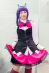 aquarion_evol blouse bowtie cosplay hairbow petticoat purple_hair rimo skirt suzushiro_mikono thighhighs zettai_ryouiki rating:Safe score:0 user:pixymisa