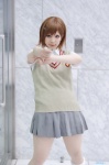 blouse cosplay loose_socks meibi misaka_mikoto pleated_skirt school_uniform skirt socks sweater_vest to_aru_kagaku_no_railgun rating:Safe score:0 user:nil!