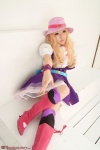 blonde_hair blouse boots cosplay deep_rabbit hat kneehighs macross macross_frontier macross_frontier:_itsuwari_no_utahime pleated_skirt saku sheryl_nome skirt vest rating:Safe score:0 user:nil!