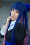blue_hair cosplay dress hairbow mikuro panty_&_stocking_with_garterbelt pink_hair stocking_(psg) rating:Safe score:3 user:nil!