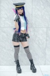 blouse boots cosplay fingerless_gloves gloves multi-colored_hair panty_&_stocking_with_garterbelt police_hat shorts stocking_(psg) striped suspenders thighhighs yosugara_touru rating:Safe score:3 user:nil!