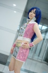 blazer blue_hair boots cosplay croptop idolmaster kisaragi_chihaya minazuki_syoun miniskirt skirt rating:Safe score:1 user:pixymisa
