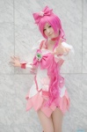 choker cosplay cure_blossom dress hairbow hanasaki_tsubomi heartcatch_precure! makise_anji pink_hair pretty_cure rating:Safe score:0 user:nil!