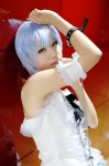 ayanami_rei blue_hair chains choker corset cosplay hana neon_genesis_evangelion rating:Safe score:0 user:nil!