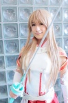 asuna_(sao) blonde_hair cosplay eirin military_uniform pleated_skirt skirt sword sword_art_online rating:Safe score:0 user:pixymisa