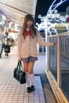 blouse bowtie cardigan handbag kneesocks pleated_skirt skirt toro rating:Safe score:0 user:pixymisa