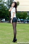 ass beautyleg_800 black_legwear blouse miniskirt pantyhose sara skirt rating:Safe score:0 user:nil!