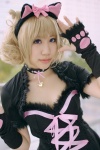 animal_ears blonde_hair cat_ears choker cosplay dress fingerless_gloves gloves original saki rating:Safe score:0 user:nil!