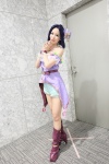 bloomers boots cosplay dress headdress idolmaster machi miura_azusa purple_eyes purple_hair wristband rating:Safe score:0 user:pixymisa