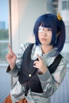 blouse blue_hair chuunibyou_demo_koi_ga_shitai! cosplay eyepatch hair_ribbon kinchan miniskirt side_ponytail skirt takanashi_rikka vest rating:Safe score:0 user:nil!