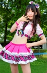 amaguri_irufu cosplay croptop idolmaster idolmaster_cinderella_girls midriff miniskirt pleated_skirt shimamura_uzuki skirt rating:Safe score:2 user:pixymisa