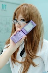blouse cellphone cosplay glasses kiryuu_moeka nakao steins;gate rating:Safe score:0 user:nil!