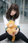 black_legwear cosplay fruits_basket mashiro_ayaki pantyhose sailor_dress souma_kagura stuffed_animal teddy_bear rating:Safe score:3 user:nil!