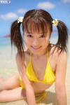 beach bikini cleavage moriyama_kana ocean side-tie_bikini swimsuit twintails wet rating:Safe score:0 user:nil!
