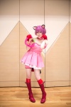 animal_ears armband boots cat_ears choker cosplay dress gloves kneehighs momomiya_ichigo pink_hair sakutoki_shinra tail tokyo_mew_mew rating:Safe score:1 user:nil!