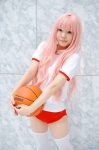 buruma cosplay gym_uniform hakamada_hinata pantyhose pink_hair rinno ro-kyu-bu! shorts thighhighs tshirt rating:Safe score:1 user:nil!