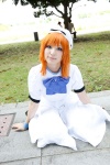beret boots bowtie cosplay dress higurashi_no_naku_koro_ni orange_hair ryuuguu_rena tawasana rating:Safe score:0 user:pixymisa