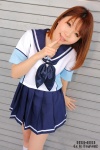 anegasaki_nene cosplay higurashi_rin love_plus pleated_skirt sailor_uniform scarf school_uniform skirt socks rating:Safe score:0 user:pixymisa