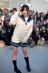 blouse cardigan cosplay hairbow kneehighs love_plus pleated_skirt sailor_uniform scarf_tie school_uniform skirt takane_manaka tsubasa_(iii) rating:Safe score:0 user:pixymisa