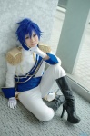 band_uniform blazer blue_hair boots cendrillon_(vocaloid) cosplay crossplay gloves kaito trousers vocaloid yu-ki rating:Safe score:0 user:nil!