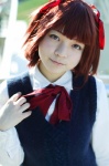 amami_haruka blouse cosplay hair_ribbons hana_(iii) idolmaster ribbon_tie sweater rating:Safe score:0 user:pixymisa