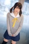 blouse katou_mari pleated_skirt ribbon school_uniform skirt sweater thighhighs zettai_ryouiki rating:Questionable score:0 user:pixymisa