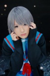 cardian cosplay nagato_yuki pleated_skirt rin sailor_uniform school_uniform silver_hair skirt suzumiya_haruhi_no_yuuutsu rating:Safe score:1 user:nil!